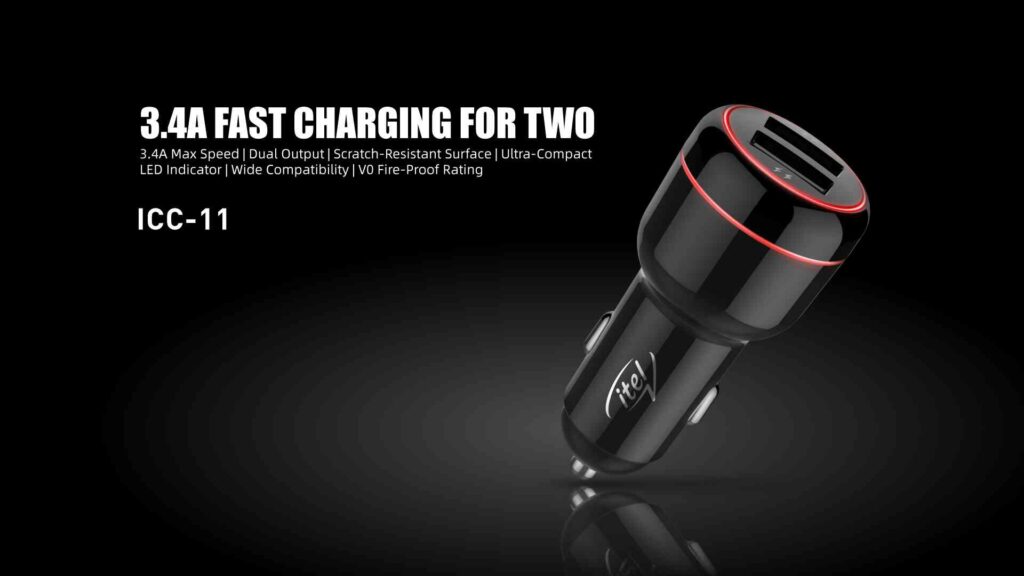 ITEL Dual Car Charger 3.4A